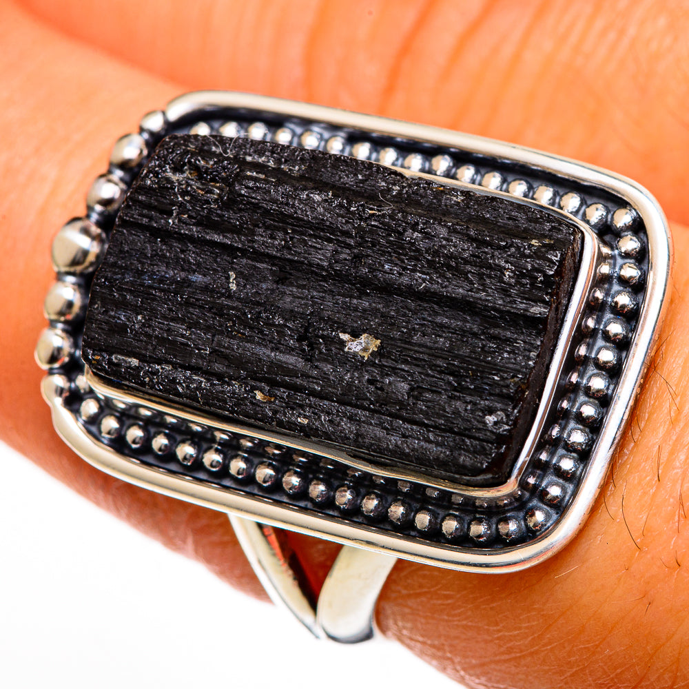 Black Tourmaline Rings handcrafted by Anasilvercos - RING106222