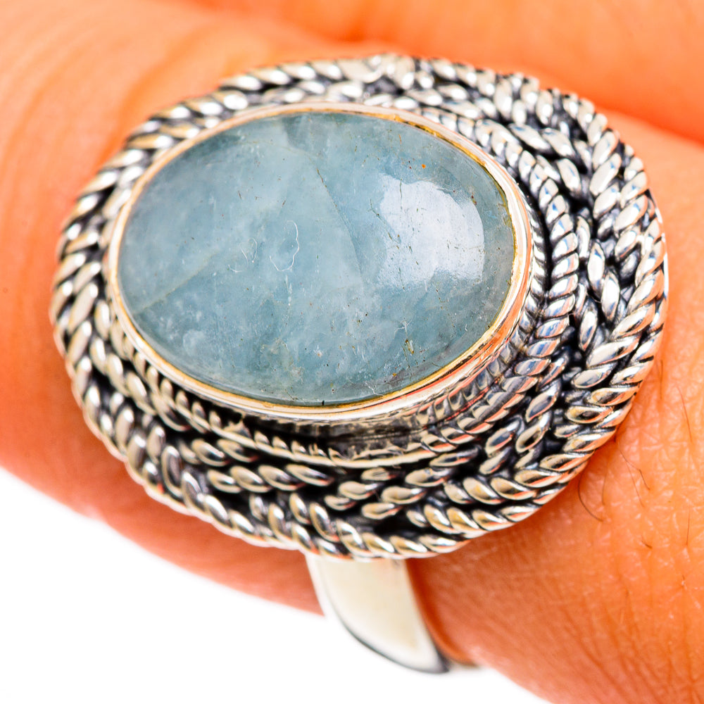 Aquamarine Rings handcrafted by Anasilvercos - RING106232