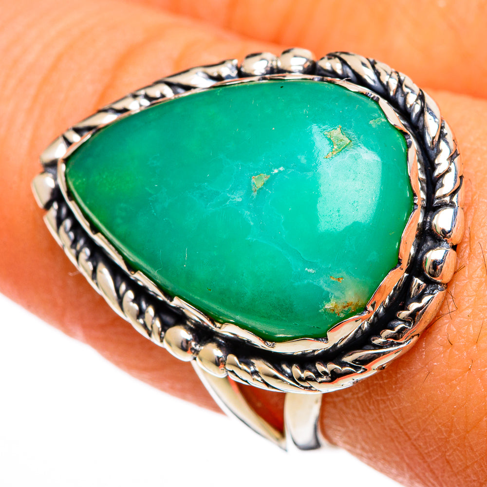 Chrysoprase Rings handcrafted by Anasilvercos - RING106239