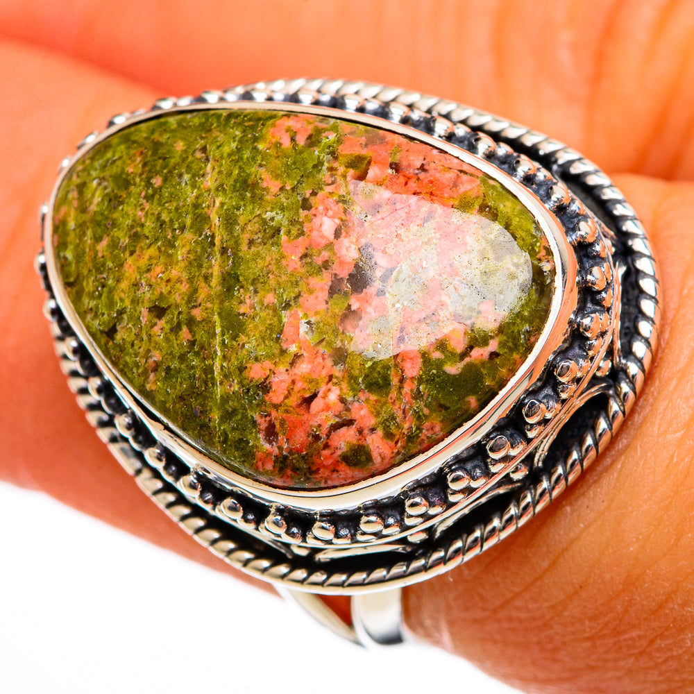 Unakite Rings handcrafted by Anasilvercos - RING106241