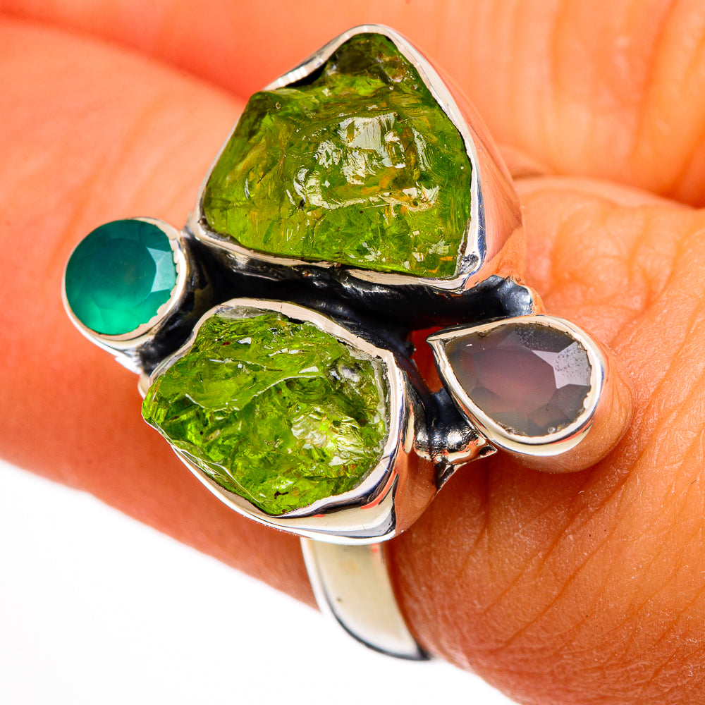 Peridot Rings handcrafted by Anasilvercos - RING106242