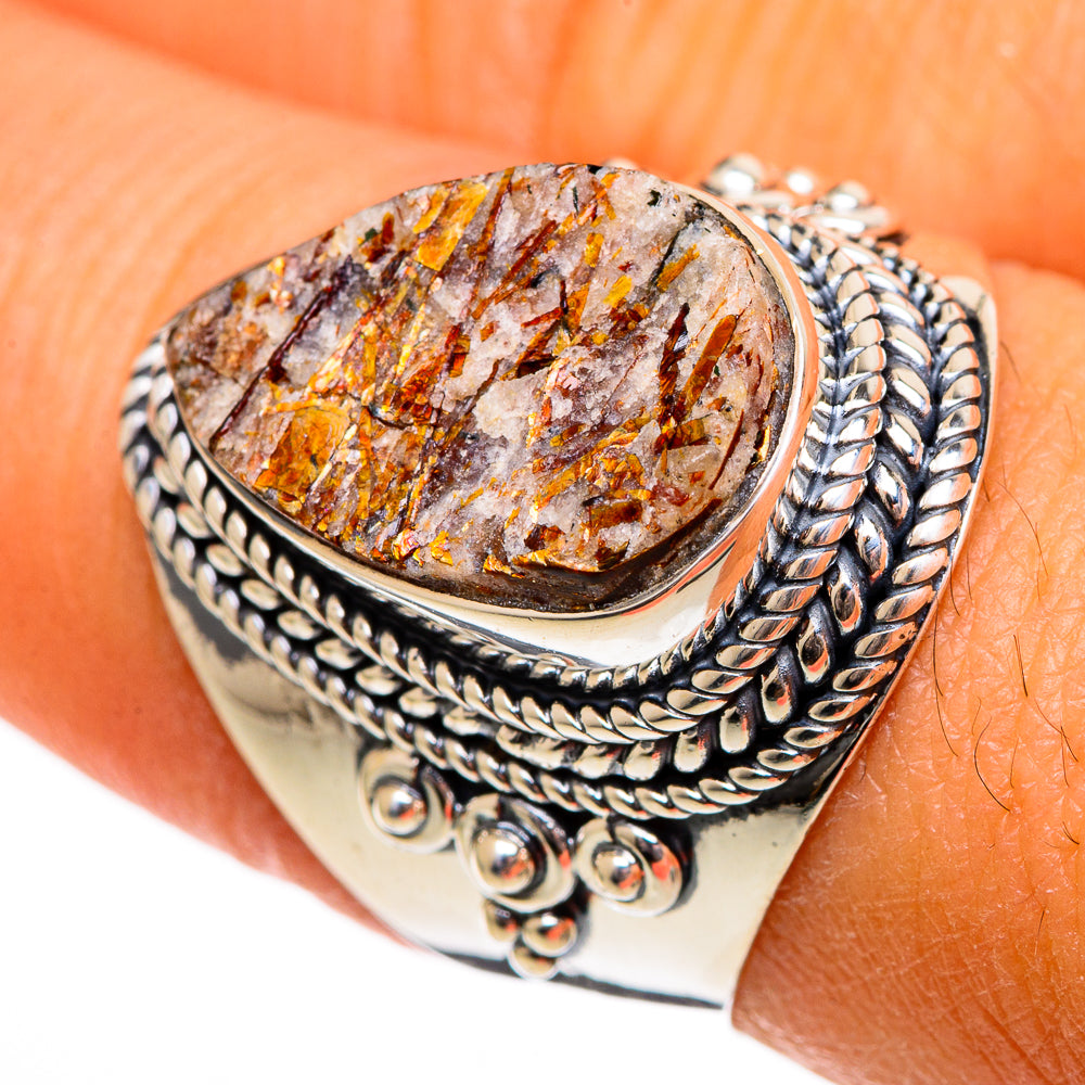 Astrophyllite Rings handcrafted by Anasilvercos - RING106248