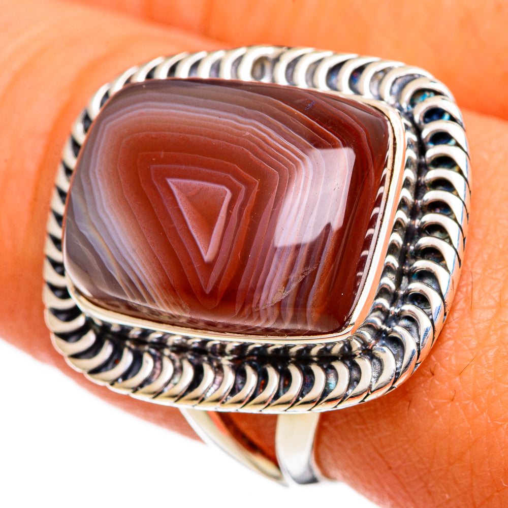 Botswana Agate Rings handcrafted by Anasilvercos - RING106289