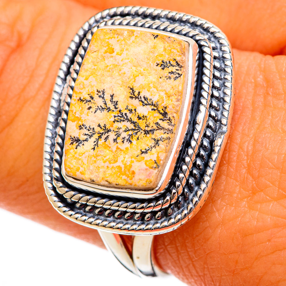 Germany Psilomelane Dendrite Rings handcrafted by Anasilvercos - RING106290