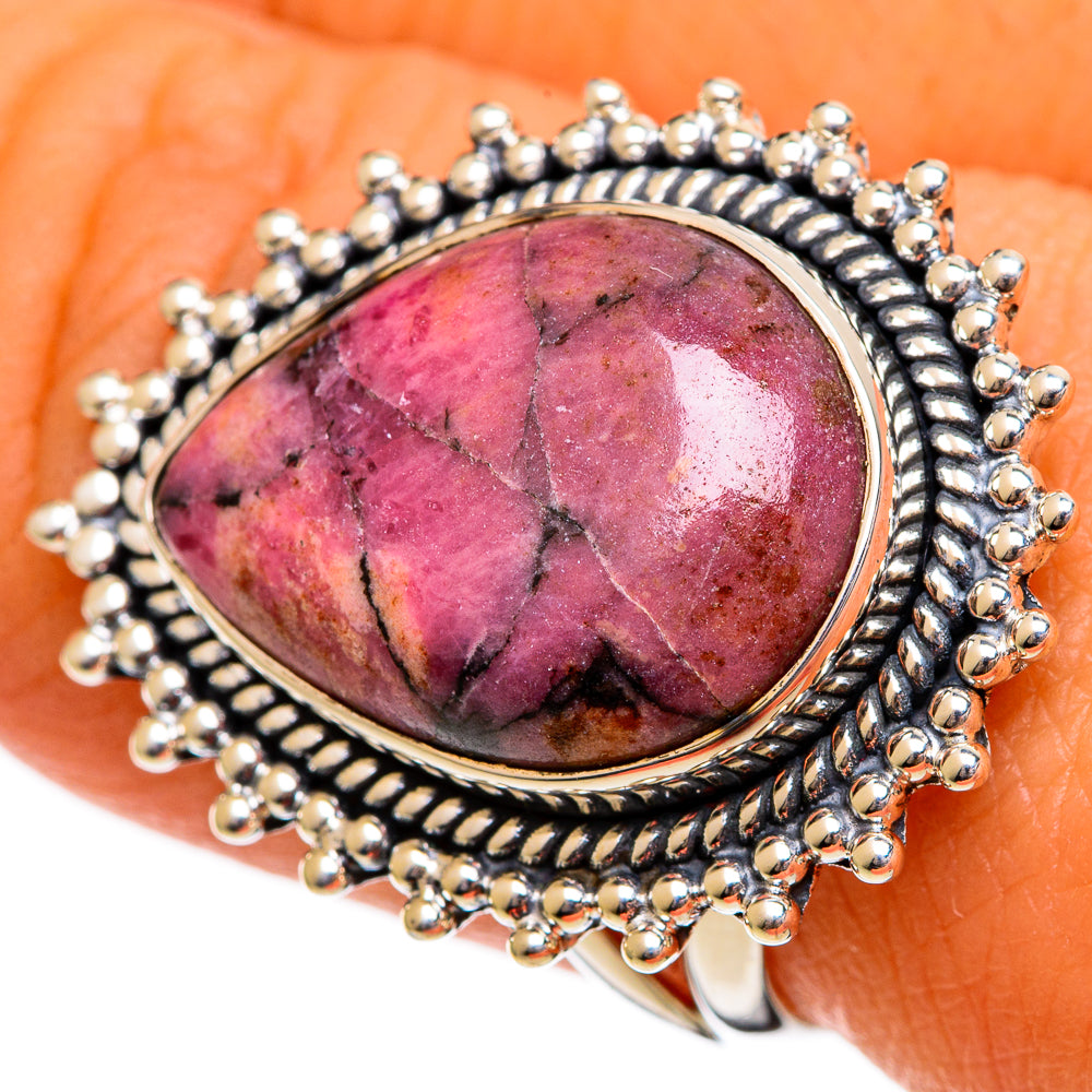 Rhodonite Rings handcrafted by Anasilvercos - RING106293