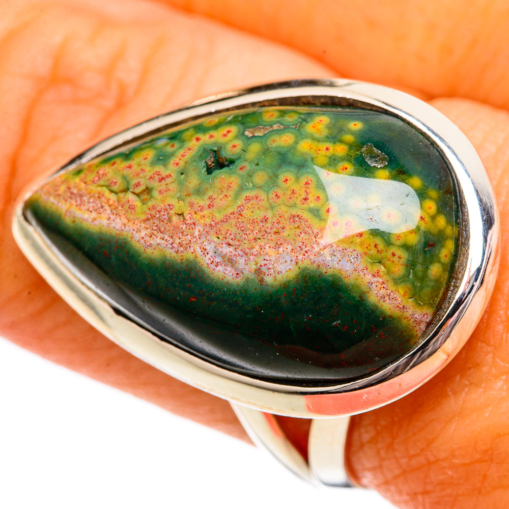 Ocean Jasper Rings handcrafted by Anasilvercos - RING106317
