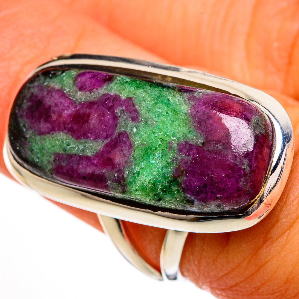 Ruby Zoisite Rings handcrafted by Anasilvercos - RING106321