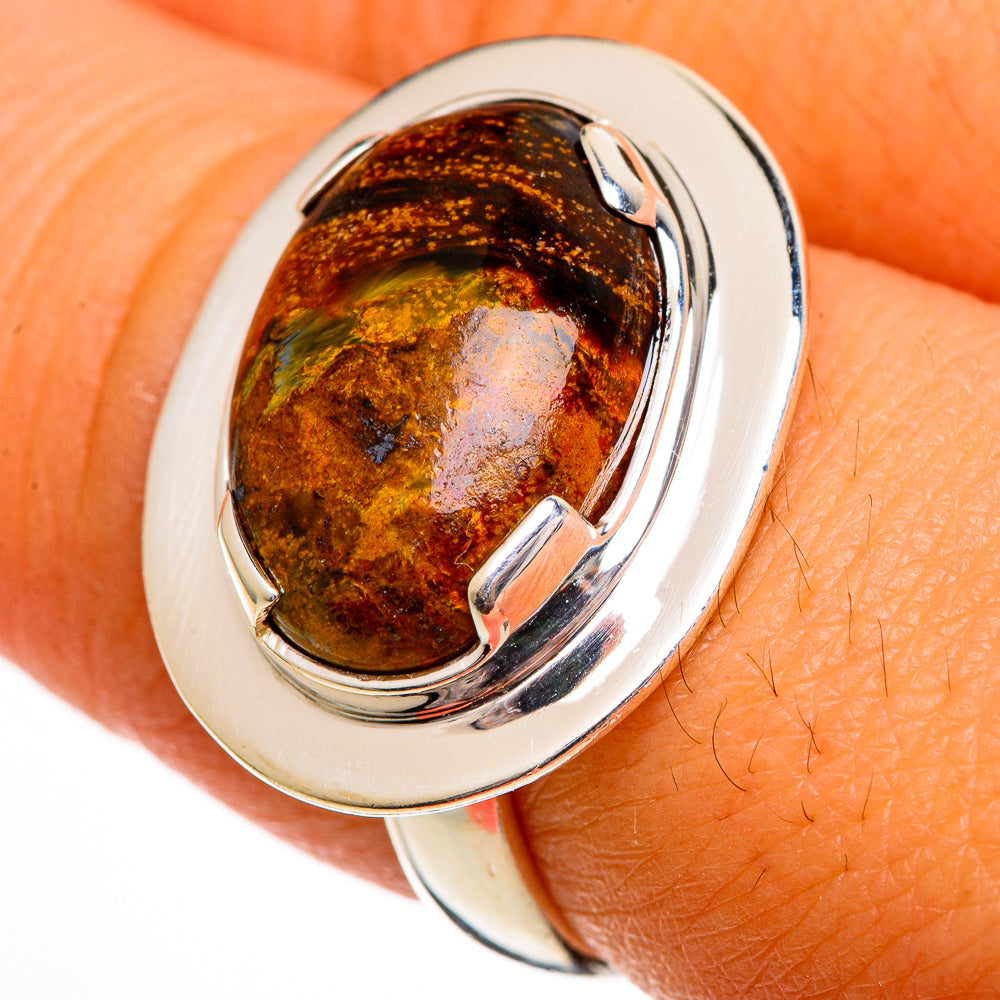 Golden Pietersite Rings handcrafted by Anasilvercos - RING106327