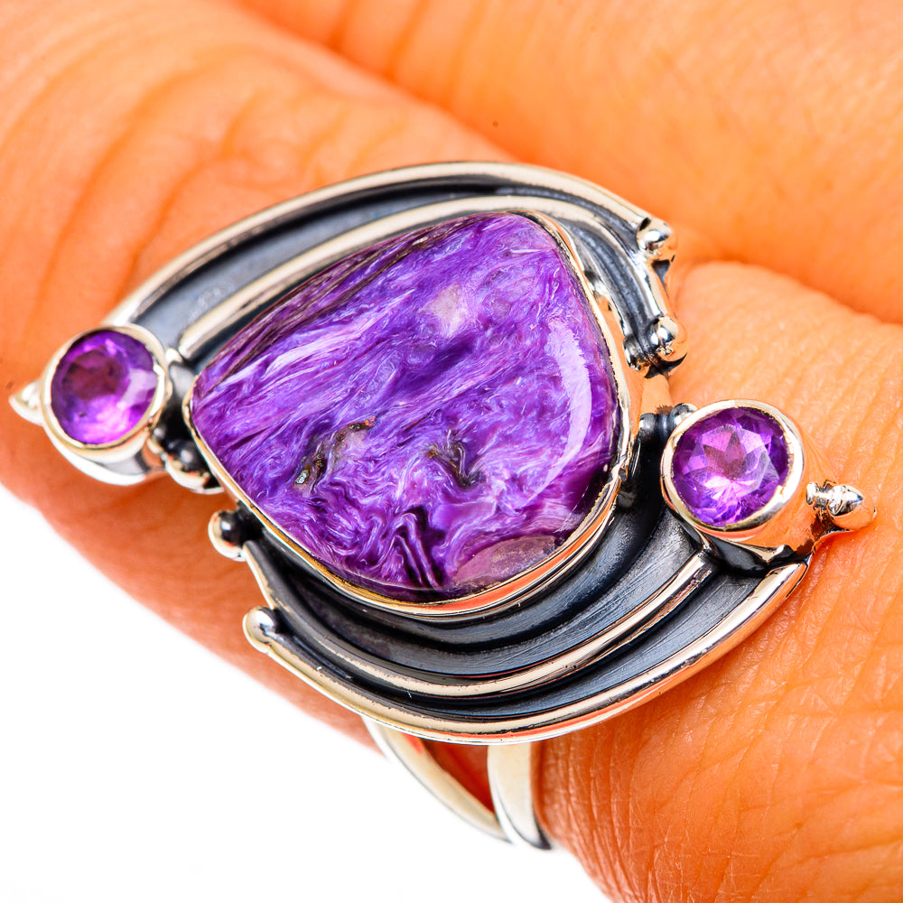 Charoite Rings handcrafted by Anasilvercos - RING106333