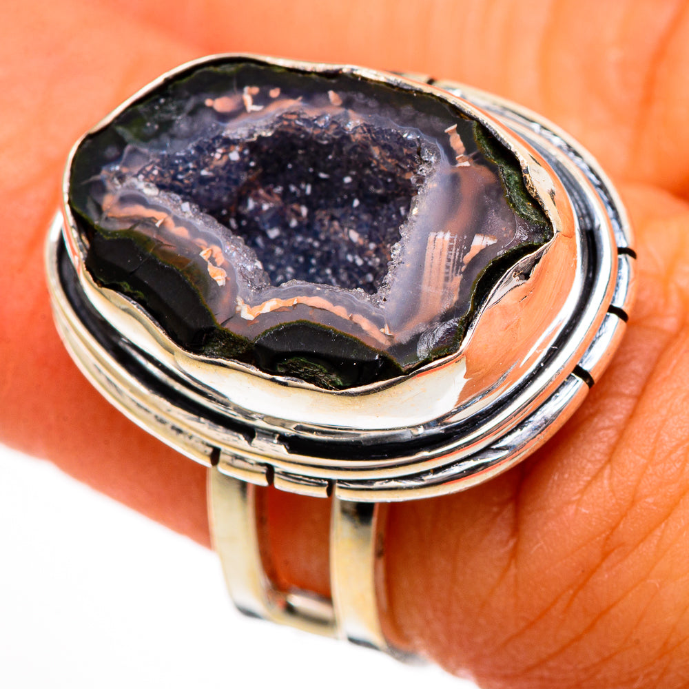 Coconut Geode Druzy Rings handcrafted by Anasilvercos - RING106336