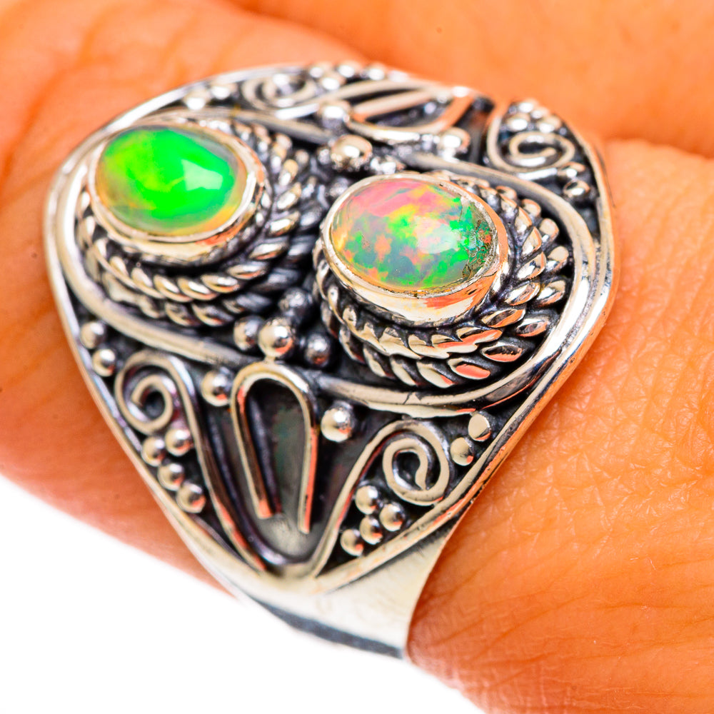 Ethiopian Opal Rings handcrafted by Anasilvercos - RING106343