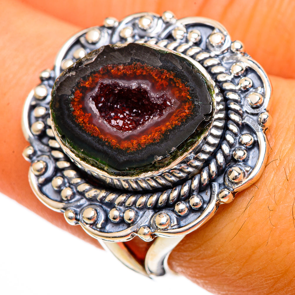 Coconut Geode Druzy Rings handcrafted by Anasilvercos - RING106359