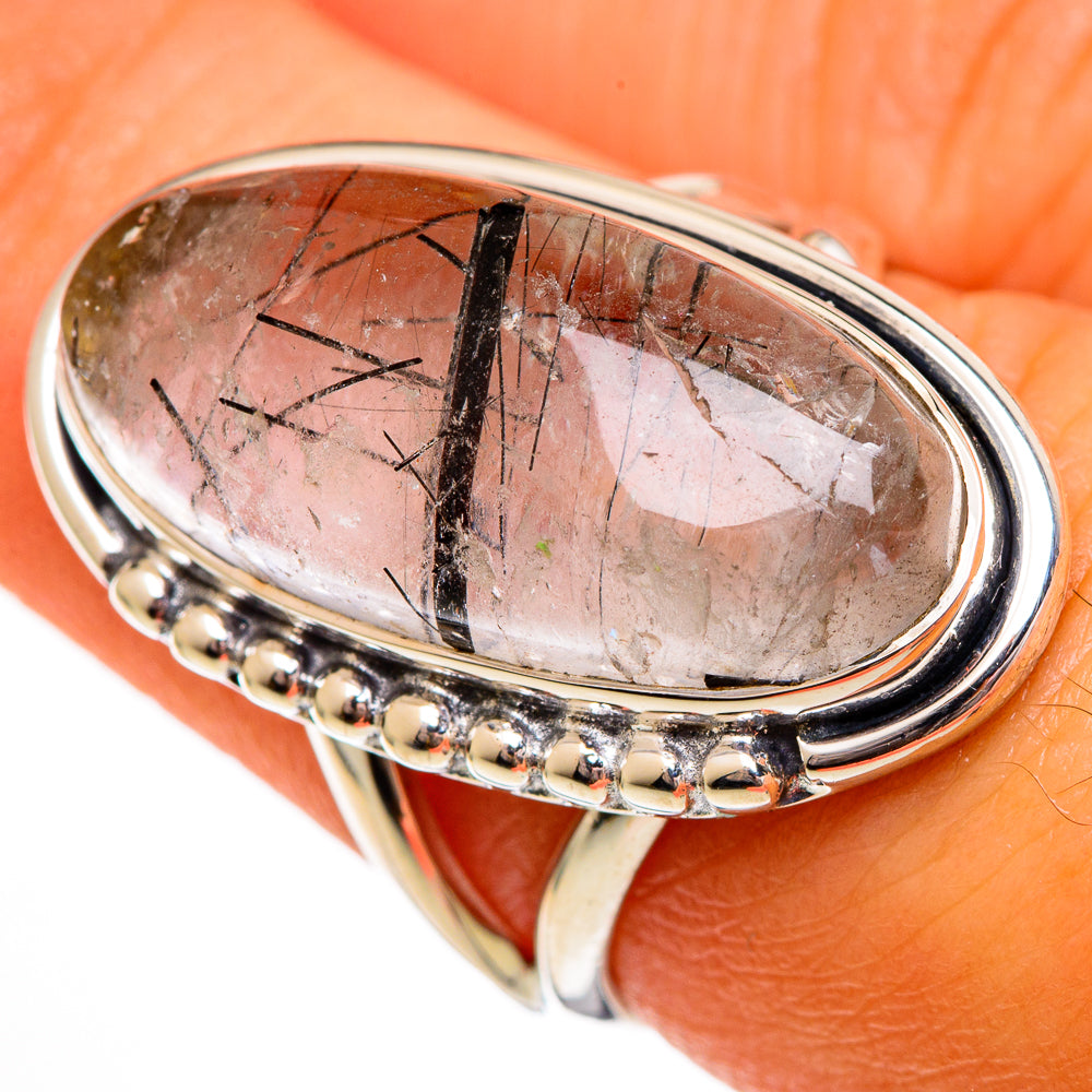 Tourmalinated Quartz Rings handcrafted by Anasilvercos - RING106371
