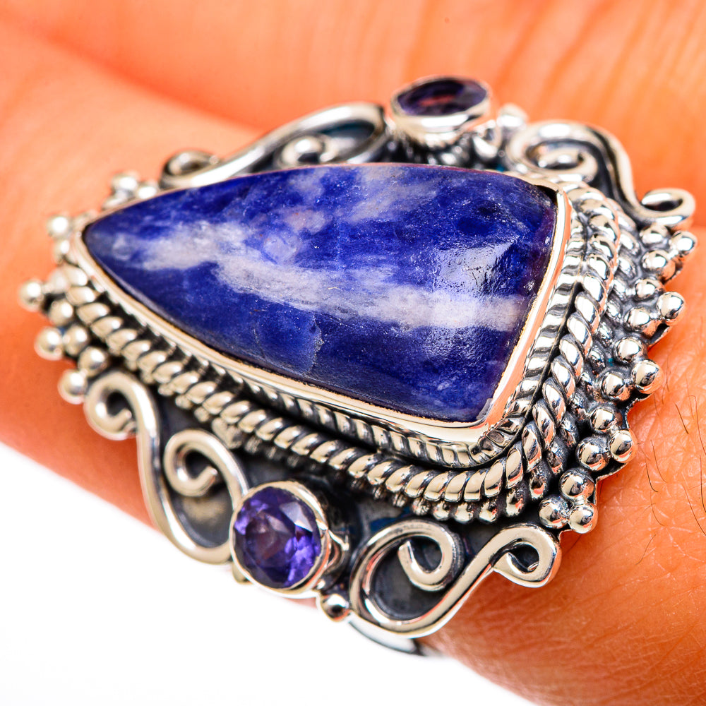 Sodalite Rings handcrafted by Anasilvercos - RING106387