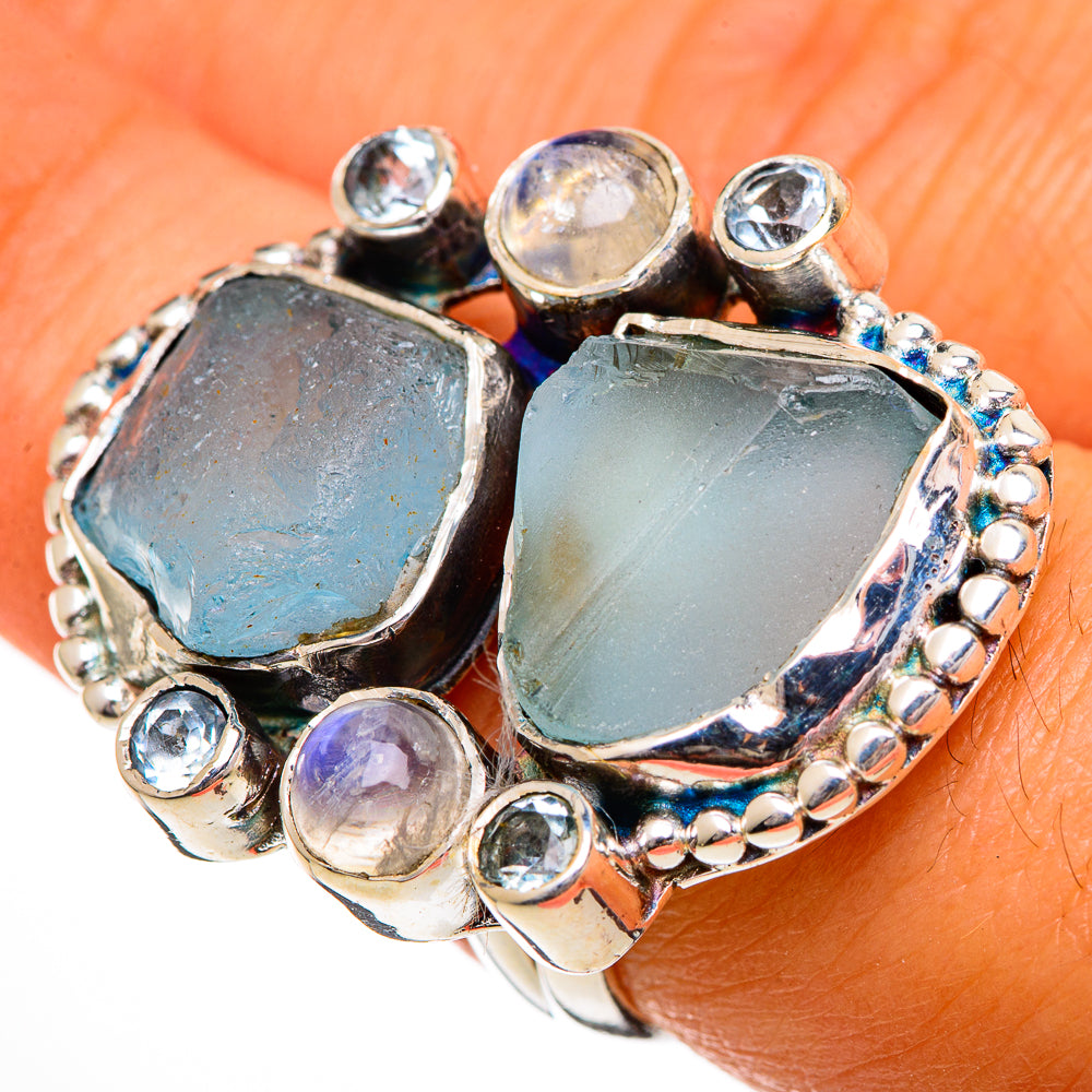 Aquamarine Rings handcrafted by Anasilvercos - RING106433
