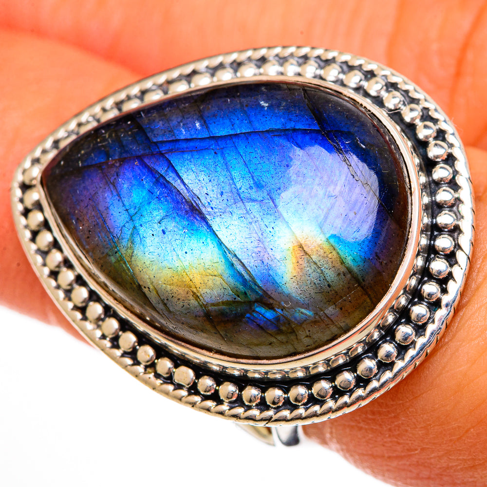 Labradorite Rings handcrafted by Anasilvercos - RING106439