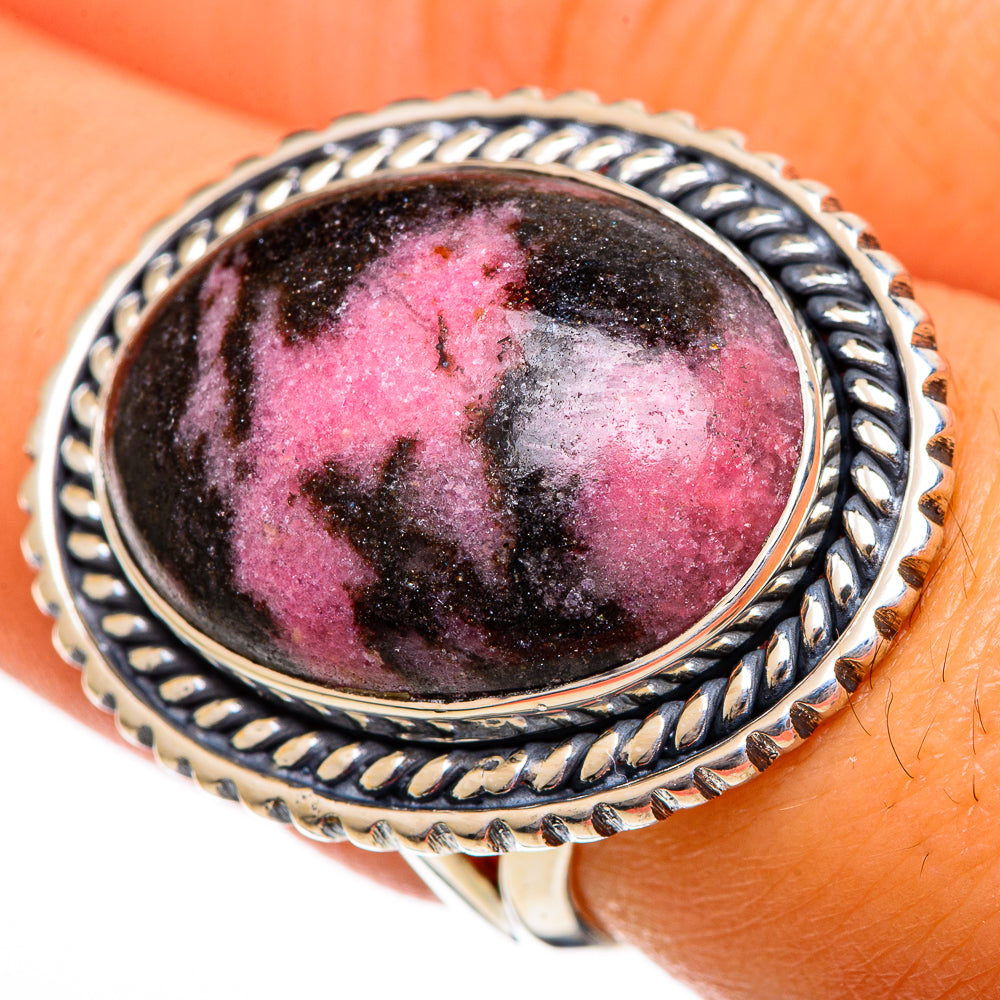 Rhodonite Rings handcrafted by Anasilvercos - RING106460