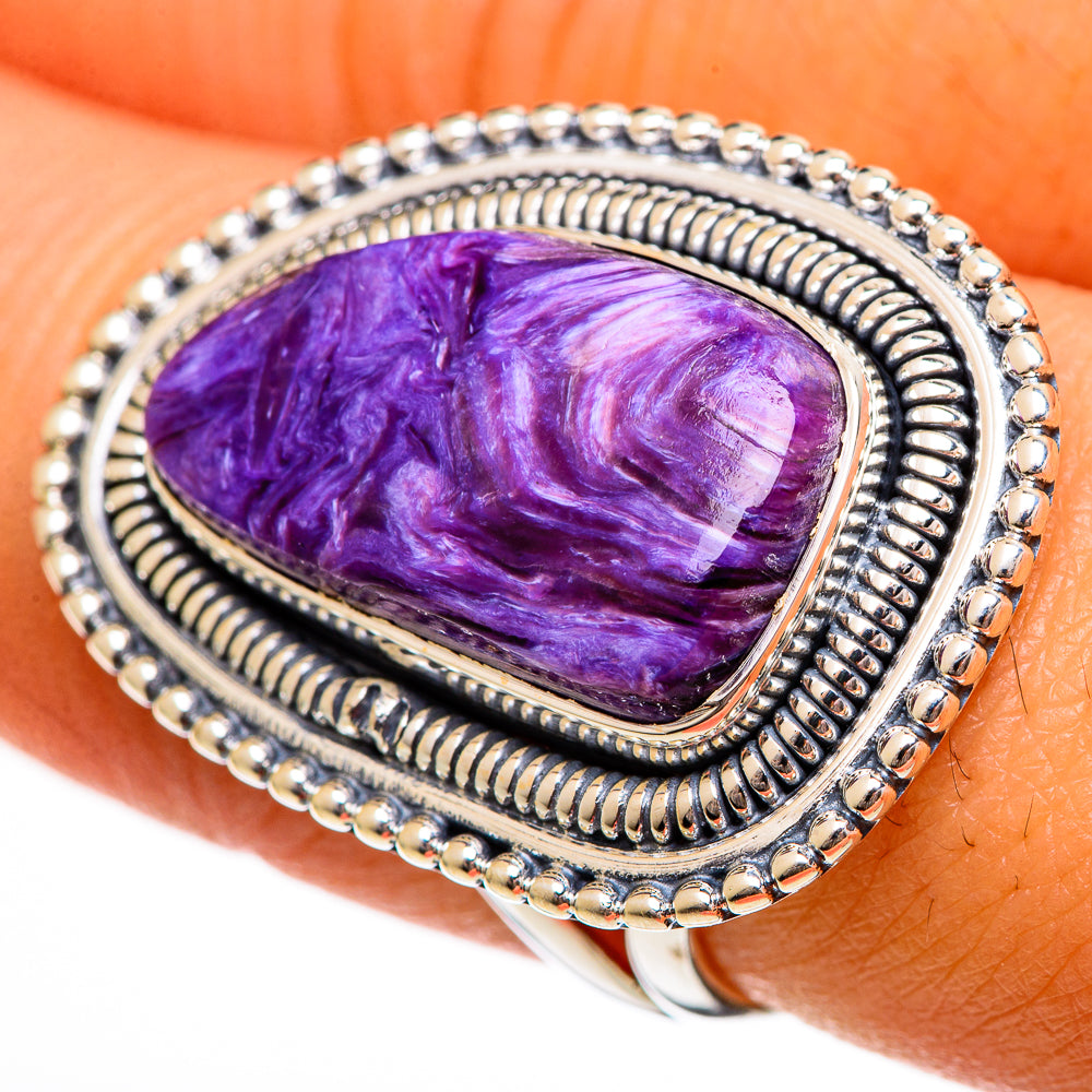 Charoite Rings handcrafted by Anasilvercos - RING106463