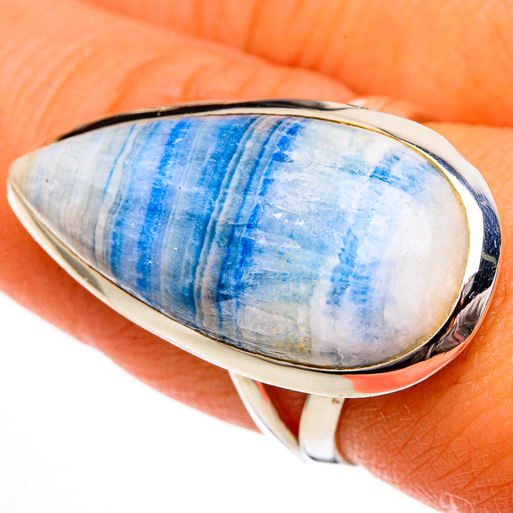 Blue Scheelite Rings handcrafted by Anasilvercos - RING106476