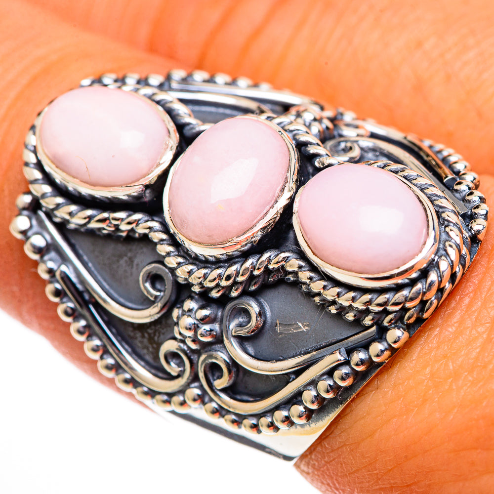 Pink Opal Rings handcrafted by Anasilvercos - RING106529