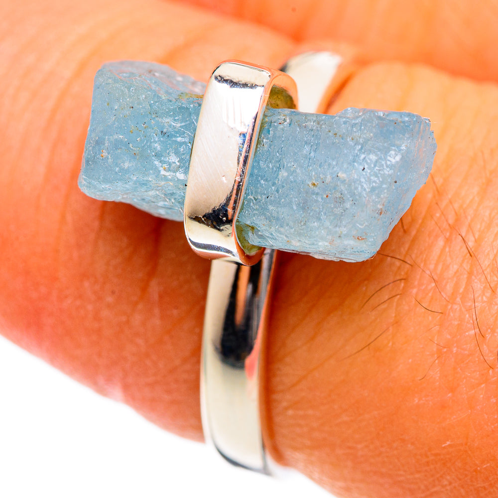 Aquamarine Rings handcrafted by Anasilvercos - RING106537