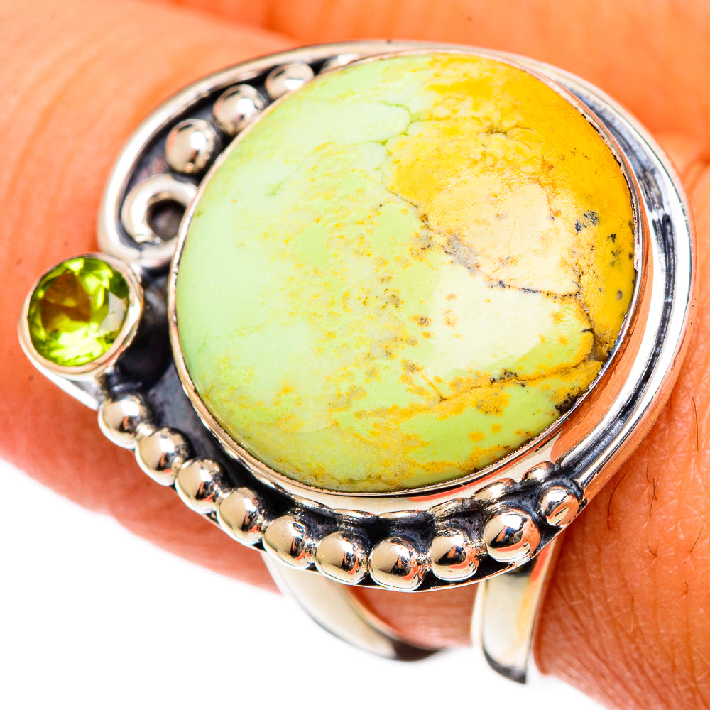 Lemon Chrysoprase Rings handcrafted by Anasilvercos - RING106539