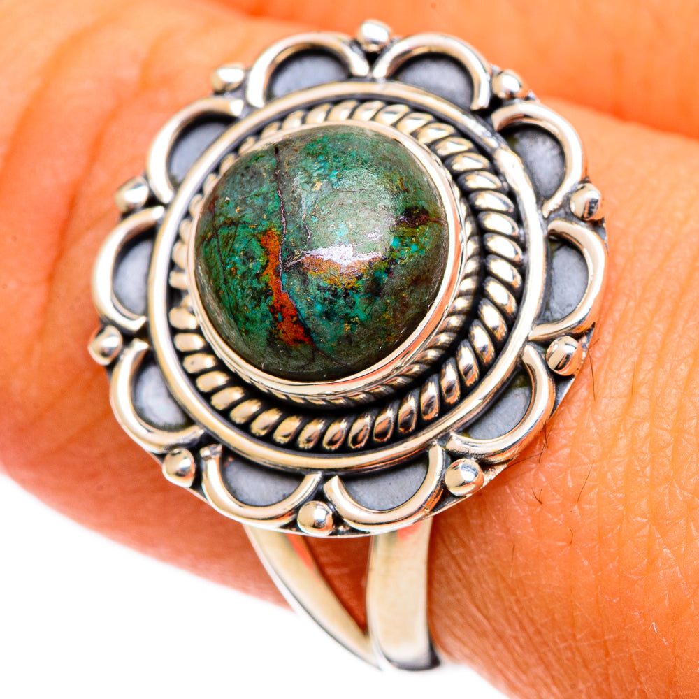Chrysocolla Rings handcrafted by Anasilvercos - RING106540
