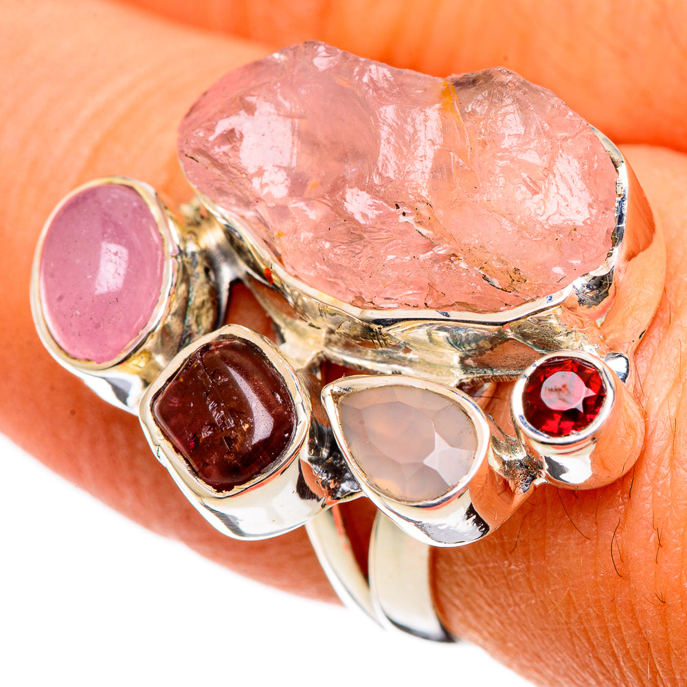 Rose Quartz Rings handcrafted by Anasilvercos - RING106553