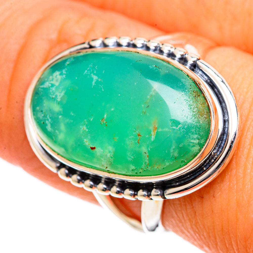 Chrysoprase Rings handcrafted by Anasilvercos - RING106580