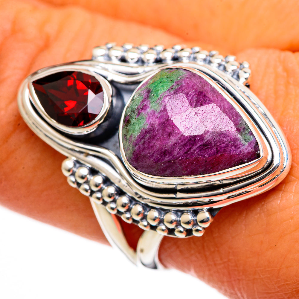 Ruby Zoisite Rings handcrafted by Anasilvercos - RING106592