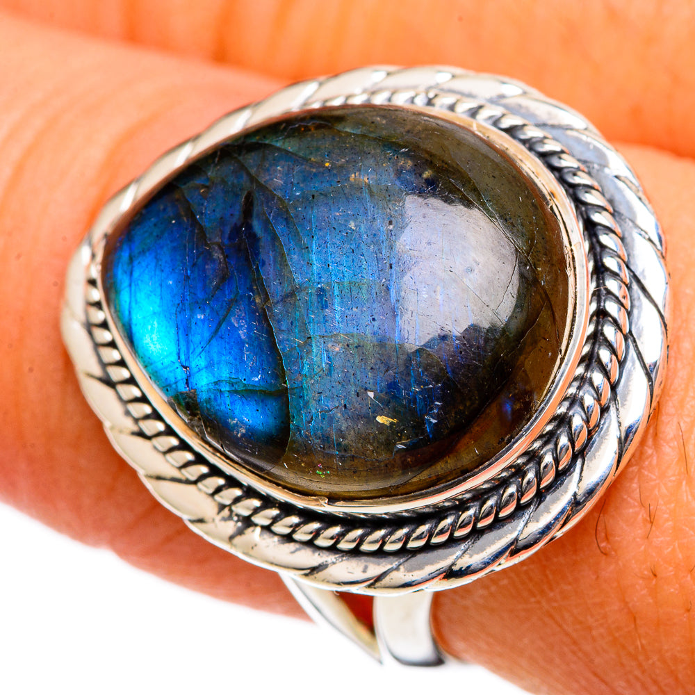 Labradorite Rings handcrafted by Anasilvercos - RING106607