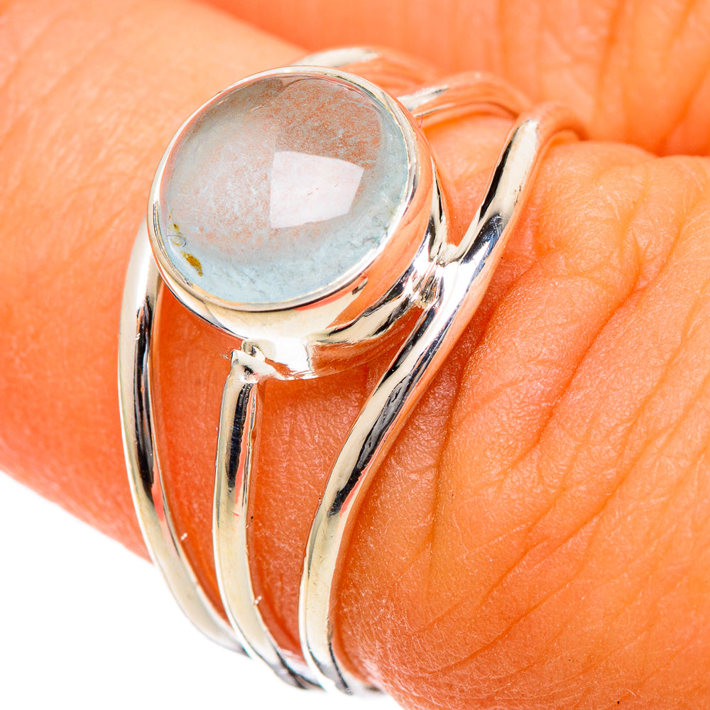 Aqua Chalcedony Rings handcrafted by Anasilvercos - RING106613