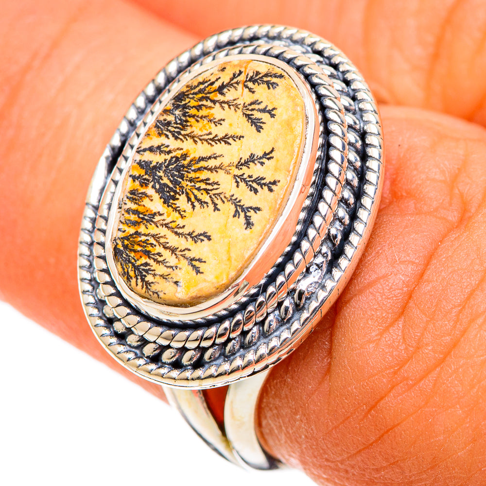 Germany Psilomelane Dendrite Rings handcrafted by Anasilvercos - RING106626