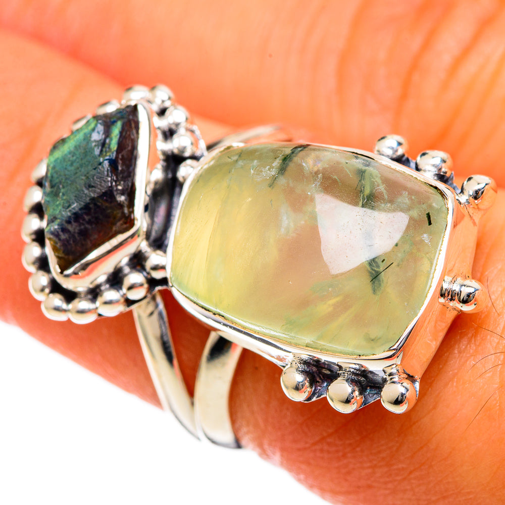 Prehnite Rings handcrafted by Anasilvercos - RING106651