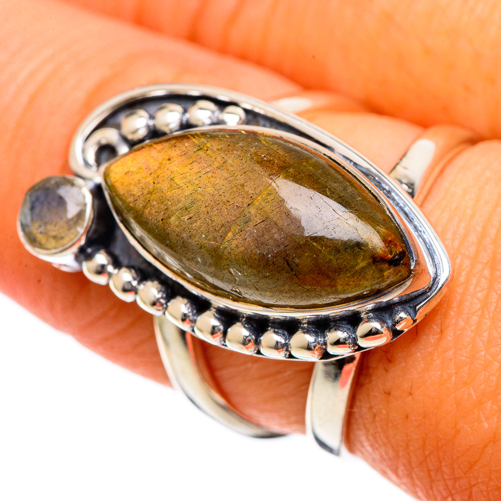 Labradorite Rings handcrafted by Anasilvercos - RING106653