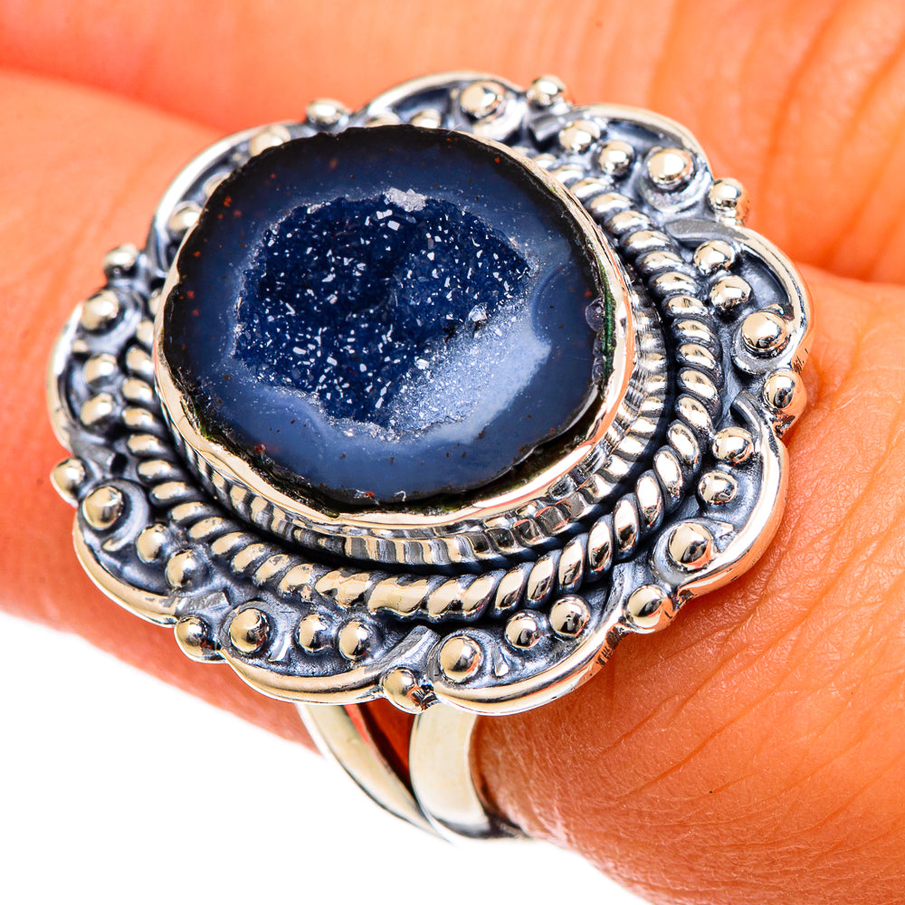 Coconut Geode Druzy Rings handcrafted by Anasilvercos - RING106661
