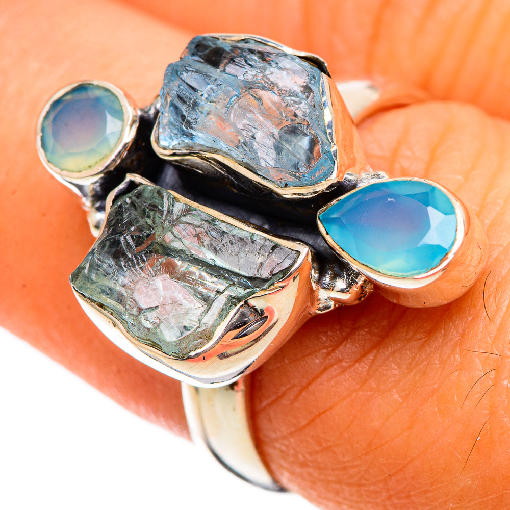 Aquamarine Rings handcrafted by Anasilvercos - RING106669