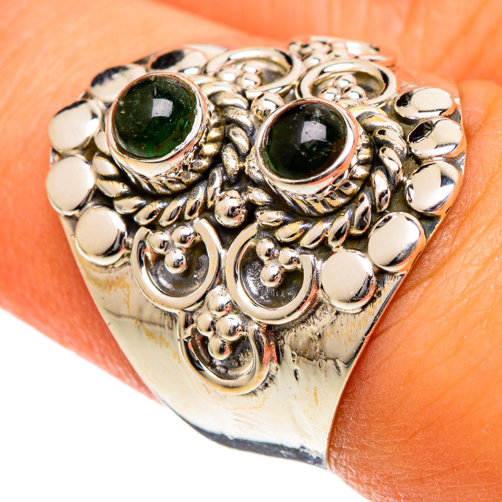 Green Tourmaline Rings handcrafted by Anasilvercos - RING106676