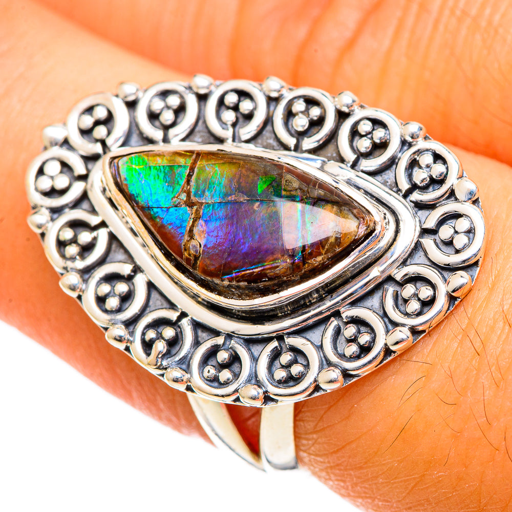 Ammolite Rings handcrafted by Anasilvercos - RING106677