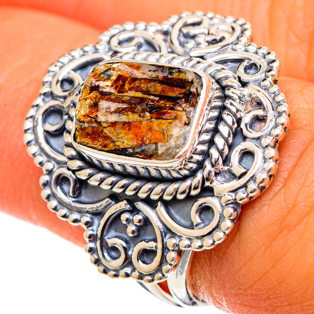 Astrophyllite Rings handcrafted by Anasilvercos - RING106683