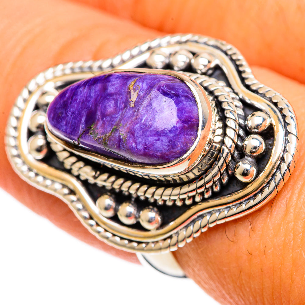 Charoite Rings handcrafted by Anasilvercos - RING106688