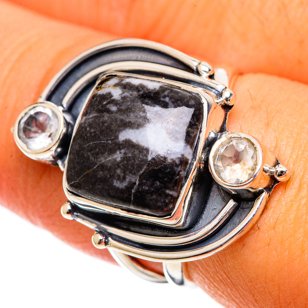 Gabbro Stone Rings handcrafted by Anasilvercos - RING106693