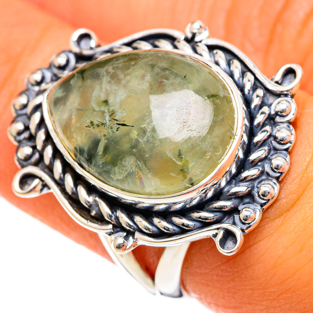 Prehnite Rings handcrafted by Anasilvercos - RING106709