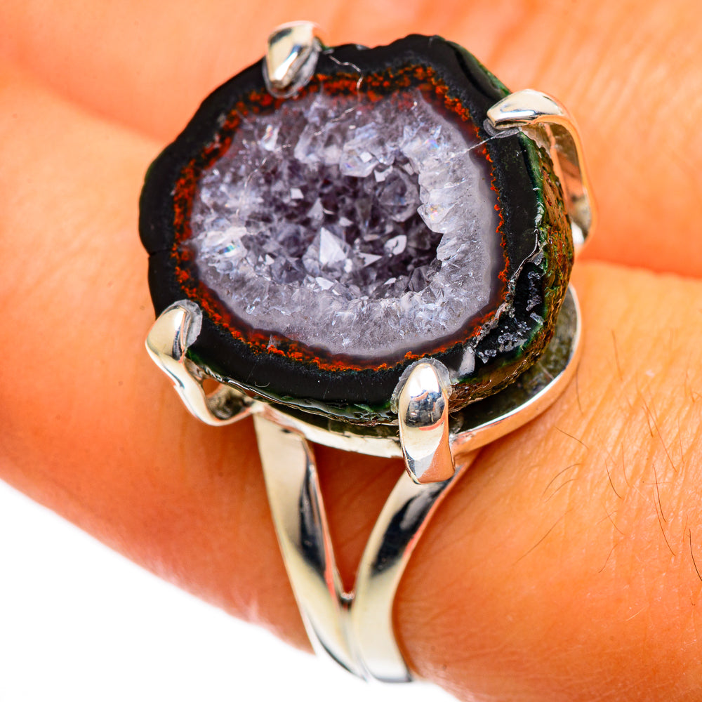Coconut Geode Druzy Rings handcrafted by Anasilvercos - RING106723