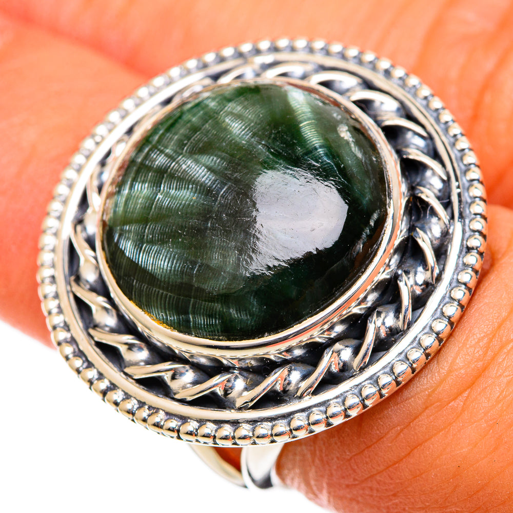 Seraphinite Rings handcrafted by Anasilvercos - RING106743