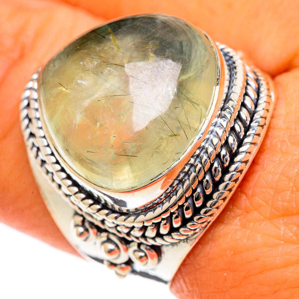 Prehnite Rings handcrafted by Anasilvercos - RING106749