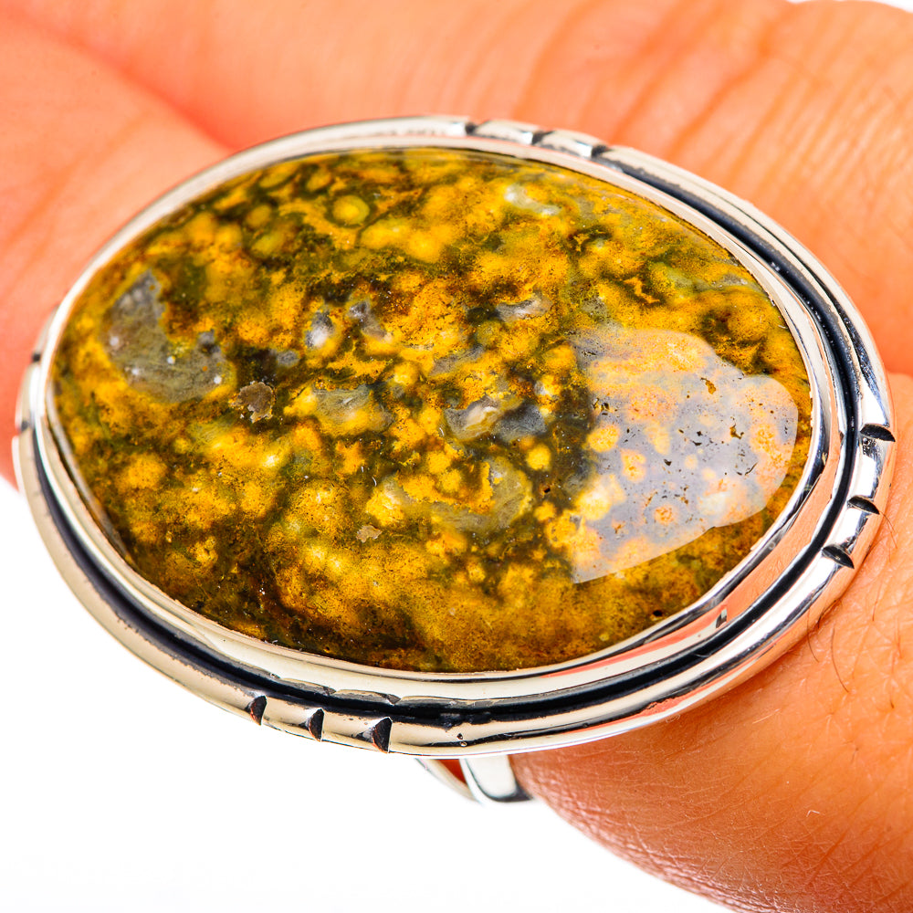 Ocean Jasper Rings handcrafted by Anasilvercos - RING106753