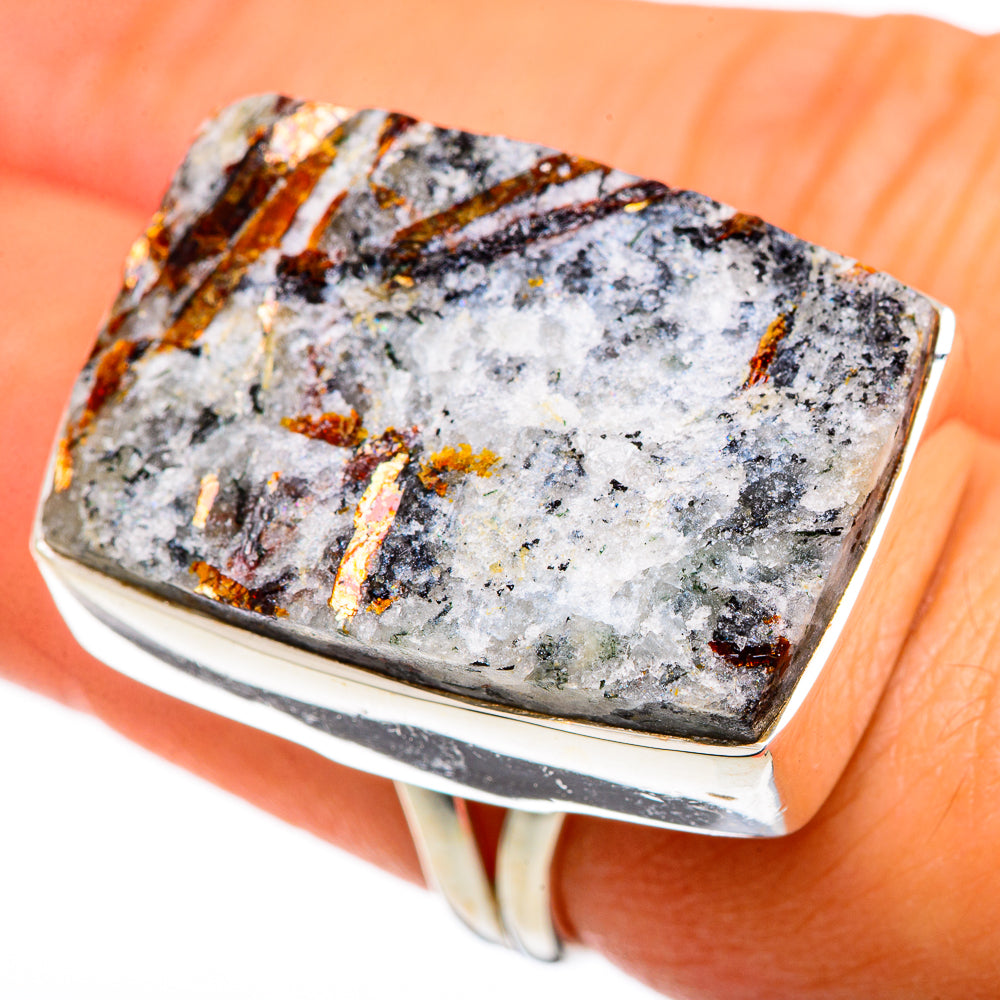 Astrophyllite Rings handcrafted by Anasilvercos - RING106756