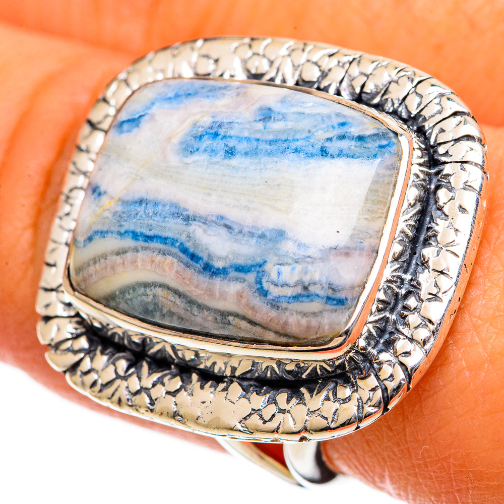 Blue Scheelite Rings handcrafted by Anasilvercos - RING106781