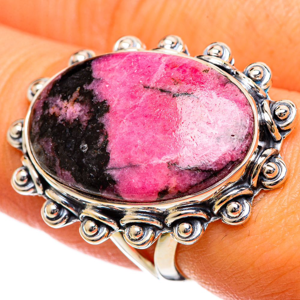Rhodonite Rings handcrafted by Anasilvercos - RING106808